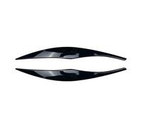 Clynex Car Headlight Eyelid Eyebrow Cover Trim Decoration Accessories, for BMW, for E90 E91 3Series Sedan Wagon 2006 2007 2008 2009 2010 2011 Car Headlight Protective Film(Glossy Black)