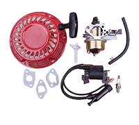 Clynex Carburetor Ignition Coil Recoil Pull Starter Gasket Spark Plug Kit Lawn Mower Engine Part For GX160 GX200 5.5HP 6.5HP 28400-ZH8-013YA Recoil Pull Starter