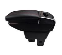 Clynex Center Centre Console Storage Box Armrest Arm Rest Rotatable, for FIT, for JAZZ, 2009-2013 GE Car Armrest(Red thread)