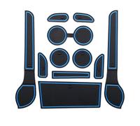 Clynex Dust-proof Pad, for, for NISSAN, Almera Versa Sunny N17 Latio 2011~2019 Storage Rubber Mat Door Slot Groove Cup Cushion Coaster Auto Anti Slip Mat(Blue)