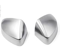Clynex for, A3 S3 8V RS3 Glossy Pearl Black 2013 2014 2015 2016 2018 2017 2019 Replacement Side Mirror Cap Covers Car Mirror Cover(Silver)