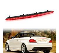 Clynex For BMW, 1 Series 128i 135i M E82 E88 2007-2013 Smoked RED Lens LED Rear Boot Third Brake Stop Light Car Accessories 63257164978 Tail Light Brake Lamp(1pcs LED RED Lens)