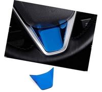 Clynex, for Camry XV70 2018 2019 2020, Stainless Steel Car Steering Wheel Trim Circle Cover Sticker Interior Moulding Steering Wheel Sticker(Black A Blue)