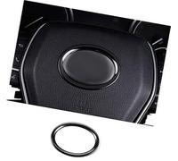 Clynex, for Camry XV70 2018 2019 2020, Stainless Steel Car Steering Wheel Trim Circle Cover Sticker Interior Moulding Steering Wheel Sticker(Black B Black)
