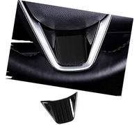 Clynex, for Camry XV70 2018 2019 2020, Stainless Steel Car Steering Wheel Trim Circle Cover Sticker Interior Moulding Steering Wheel Sticker(Black A Black)