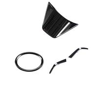 Clynex, for Camry XV70 2018 2019 2020, Stainless Steel Car Steering Wheel Trim Circle Cover Sticker Interior Moulding Steering Wheel Sticker(Black C Silver)