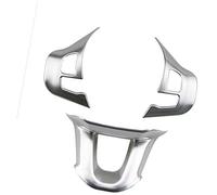 Clynex, for Peugeot, 2008 2014 2015 2016 2017 2018 2019, ABS Car Steering Wheels Decoration Cover Trim Accessories Steering Wheel Sticker(BLACK mattte chrome)