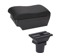 Clynex For Toyota, for Aqua Car Armrest Box Car Centre Console Storage Box USB Arm Rest Accessory Car Armrest(BLACK E2 Black Line)