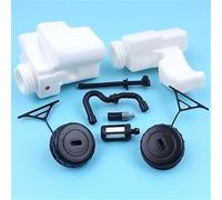 Clynex Gas Fuel Oil Tank W/Cap Fuel Oil Filter Line Hose Kit, for, 017 018 MS170 MS180 Chainsaw Replacement Spare Parts Fuel Tank Cap