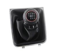 Clynex Gear Shift Knob Lever Switch Handle Leather, for Golf, 7 A7 MK7 GTI GTD 2013 2014-2018 Manual Gearbox Handle 5 6 Speed Gear Shift Knob(Black 6 Speed Black line)