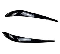 Clynex Headlight Eyebrow, for X3 F25 X4 F26 2014 2015 2016 2017 Car Front Headlight Eyebrow Eyelid Lamp Head Light Eyebrows Carbon Fiber Headlight Eyebrows(BLACK Gloss Black)