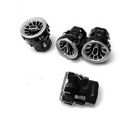Clynex Interior Front Dashboard Air Condition AC Vent Outlet Turbo Trim, for, for, V Class Vito Viano Valente Metris W447 15-19 Car Air Vent Outlet Grille(BLACK 4pcs)