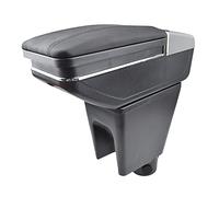 Clynex Leather Armrest Car Storage Interface Box Arm Rest Modification, for Chevrolet, Spark III, for DAEWOO, Matiz 2010-2014 Car Armrest(Black thread)