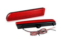 Clynex LED Car Reflector Tail Brake Lights, for, for Mitsubishi, Evolution X Lancer 2008-2017 Rear Bumper Warning Fog Lamp Accessories 2PCS Tail Light Brake Lamp(2pcs RED LENS)