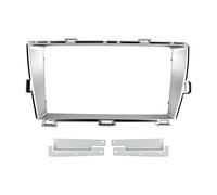 Clynex LHD 9 Inch Car Radio Fascia Stereo Panel Audio Refit Installation Surround Trim Frame Dash Kit Facia Cover, for TOYOTA, Prius 2010 Car Radio Dashboard Trim(RHD Silver)
