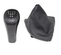 Clynex LHD Left Drive Car Shift Gear Knob Lever Gaitor Boot Cover, for, 1 Series E81 E82 E87 E88 Gearstick Gaiter Boot Cover Manual Gear Shift Knob(Black 5 Speed Set)