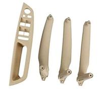 Clynex LHD RHD 4Pcs Car Inner Panel Pull Trim Cover Handle Set Armrest, for, E70 E71 E72 X5 X6 Car Interior Door Handle(Beige)