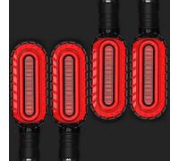 Clynex LIGHT Turn Signal Light Motorcycle Stop Signals DRL Flowing Water Flasher 2 In 1 Blinker Tail Lamp Universal M10 Brake Light Motorcycle Indicator Light(NEW 4 PCS Red)