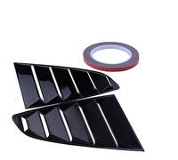 Clynex Louvers Spoiler Panel Rear Side Window Cover Quarter, for Ford, for Mustang, 2015+ Car Accessories Replacement Spoilers Rear Window Spoiler(BLACK A Glossy Black)