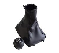Clynex Manual 5 Speed Gear Shift Knob Cover, for Vauxhall, for Opel, Astra II G Zafira A 1998-2010 Car Styling Lever with Leather Gaiter Boot Gear Shift Knob(Black Gear Shift Knob Case)