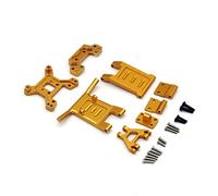 Clynex Metal Front Rear Bumper Shock Tower 1/12, for WLtoys, 124018 1/14 LC RACING EMB-DTH RC Car Rc Car Shock Absorber(Yellow)