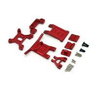 Clynex Metal Front Rear Bumper Shock Tower 1/12, for WLtoys, 124018 1/14 LC RACING EMB-DTH RC Car Rc Car Shock Absorber(Red)