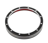 Clynex Motorcycle Speedometer Trim Bezel Trim Ring Aluminum, for Harley, Sportster 883 1200 Dyna Street Bob Low Rider Black/Chrome Motorcycle Speedometer Bezel(B)