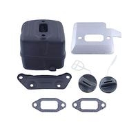 Clynex Muffler Exhaust Cooling Plate Gasket Fuel Oil Cap Kit, for Husqvarna, 365 362 371 372 372XP Chainsaw Spare Fuel Tank Cap