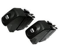 Clynex Power Window Control Button Switch Single Electric Clio II Kangoo # 7700429998 Car Car Window Switch(BLACK 2 piece)