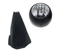 Clynex PU Leather Manual Gear Shift Knob Shifter Lever Handle Stick, for Peugeot, 307 308 3008 407 5008 807, for Citroen, C3 C4 C8 Gear Shift Knob(Black 6 Speed Set)