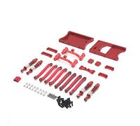 Clynex Remote Control Car Parts Metal Upgrade Kit Rc Cars Off Road 4x4 Rc Car 4wd,for MN 1/12 D90 D91 D96 MN98 99S Rc Car Shock Absorber(Red)