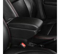 Clynex Rotatable Car Armrest Perodua Bezza Dual Layer Large Space Central Store Content Box With Cup Holder Ashtray USB Interface M Car Armrest(D Styke All Black)