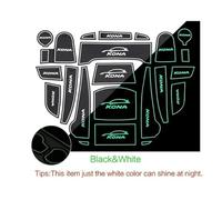 Clynex Rubber Door Groove Pad, for, for Hyundai, for Kona OS Kauai 2018 2019 Dust-proof Storage Mat Gate Slot Cushion Car Sticker Rug Accessories Anti Slip Mat(With logo 19pcs-02)