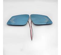 Clynex Side Rearview Mirror Blue Glass Lens With LIGHT Turn Signal Light, for BMW, X1 Series 1 2 3 5 6 7 F20 F21 F22 F45 F46 F30 Side Mirror Glass(A bule heated)
