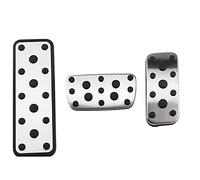 Clynex Stainless Steel Car Brake Pedal Pad Cover Restfoot Pedals, for Subaru, for Forester, 2006-2018 Auto Protector Covers Car Foot Pedal Replacement(AT With Rest)