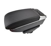 Clynex Storage Box Center Centre Console Leather Tray Dual Layer Armrest Arm Rest, for Skoda, for Octavia, A7 5E 2014-2017 Car Armrest(Black thread)