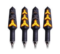 Clynex Universal LIGHT Turn Signal Light Waterproof Motorcycle Turn Signals Built Relay Blinker DRL Stop Signal Lamp Brake Lighting Motorcycle Indicator Light(4pcs Yellow)
