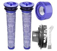 Clynex Vacuum Filter Replacement Kit, for Dyson, V7 V8 with 1 Rear Motor Cover 1 Rear Filter 2 Pre-Filters 1 Cleaning Brush Vacuum Motor Rear Cover