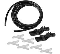 Clynex Windscreen Washer Sprayer Nozzle Black Front with Hose and Connectors 1 Set, for HR-V, No.76810TP6A01 Windshield Washer Nozzle
