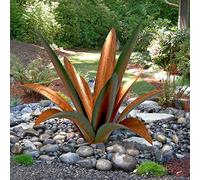 clyqyy DIY Metal Agave Plant Art Yard Tequila Art Sculpture, Tequila Rustic Garden Sculpture Statue Outdoor Decor,Agave Metal Plants for Yard, Garden Lawn Ornaments (12 Leaves -Green)