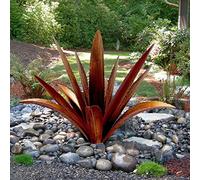 clyqyy DIY Metal Agave Plant Art Yard Tequila Art Sculpture, Tequila Rustic Garden Sculpture Statue Outdoor Decor,Agave Metal Plants for Yard, Garden Lawn Ornaments (12 Leaves -Yellow)