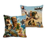 Clyrax 2 PCS Italian Brainrot Cushion Covers, 45x45 cm Square Pillow Cases with 4 Viral Meme Patterns, Funny Brain Rot Throw Pillow Covers for Sofa Bed, Steal a Brainrot Gifts for Fans Enthusiasts