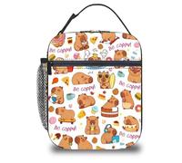 Clyrax Capybara Lunch Bag, Cute Insulated Lunch Bag, Polyester Leakproof Lunchbag for Women Men Children, Lightweight Food Bag for School, Work, Picnic, Travel