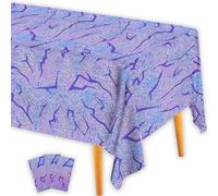 Clyrax Purple Glitter Table Cloth, Rectangular Plastic Table Cover, Disposable Tablecloths for Birthday Party Wedding Picnic Baby Shower, Kpop Party Decorations for Kids Girls, 137 X 274cm