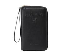 Clyrax RFID Passport Wallet, Black PU Leather Secure Blocking Passport Holder Travel Wallet, Compact Document Organiser for Passport Storage, Travel Essential for All People