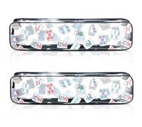 Clysee 2 Pcs Mahjong Tile Bag Mahjong Racks for Tiles and Pushers Waterproof Tile Zippered Case PVC Clear Mah Jong Gifts, Empty Bag Only, 20 x 4.5 x 2.5(Classic Style)