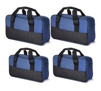 Clysee 4 Pack 18 Inch & 14 Inch Waterproof Tool Bag with Zipper and Outside Pockets Wide Mouth Tool Tote Bag for Electrician Organizer Instrument, Electrician Carpenter Mechanic