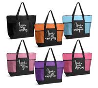Clysee 6 Pcs Employee Appreciation Gifts Bulk Thank You Tote Bags for Women Vet Tech Week Medical Assistant Gifts Boss, Assorted Color, approx. 17.7 x 12.6 x 4.3 inches/ 45 x 32 x 11 cm