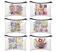 Clysee 6 Pcs Makeup Bags Cosmetic Bag Graduation Gift Zipper Pouch Bag Portable Travel Pouch Xmas Birthday Gift for Women Girls Friends, Teacher, 9.1 x 6.7 in
