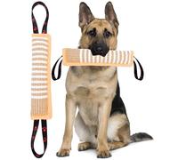 Clysoru Dog Tug Toy Dog Tough Jute Bite Pillow - Lasting Training Equipment - Two Flag Handles Puppy to Large Dogs Interactive Toy for Large Dogs and Small Dogs.